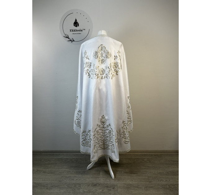 Priest vestment with machine embroidery - Liturgical vestment set Greek phelon