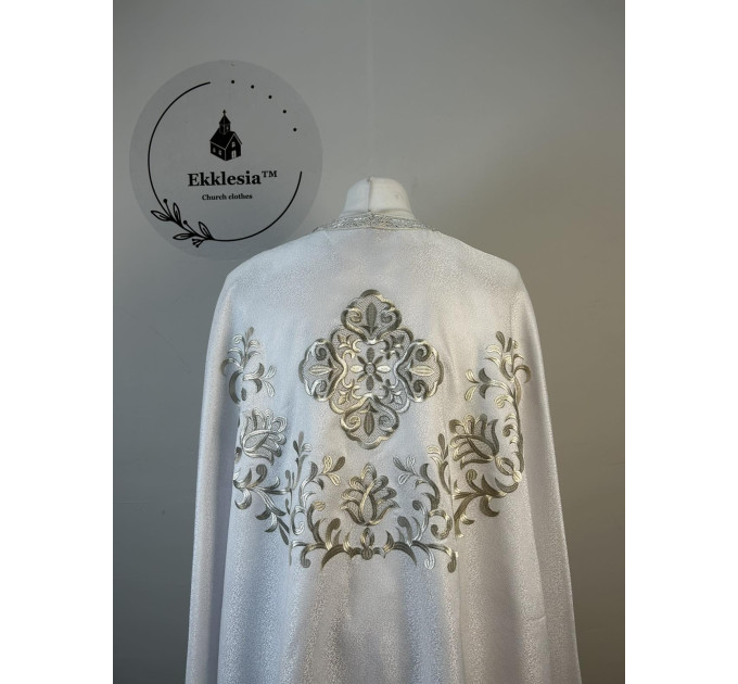 Priest vestment with machine embroidery - Liturgical vestment set Greek phelon