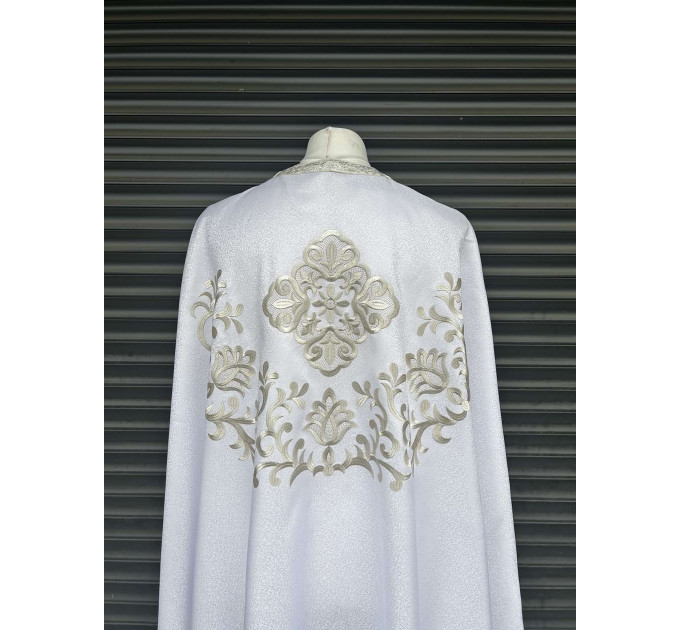 Priest vestment with machine embroidery - Liturgical vestment set Greek phelon