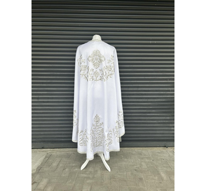 Priest vestment with machine embroidery - Liturgical vestment set Greek phelon