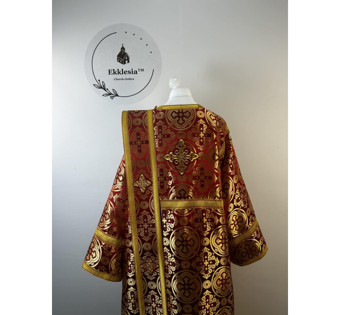 Vestment for deacon for Lent - Liturgical vestment set - Stichar, orar, cuffs