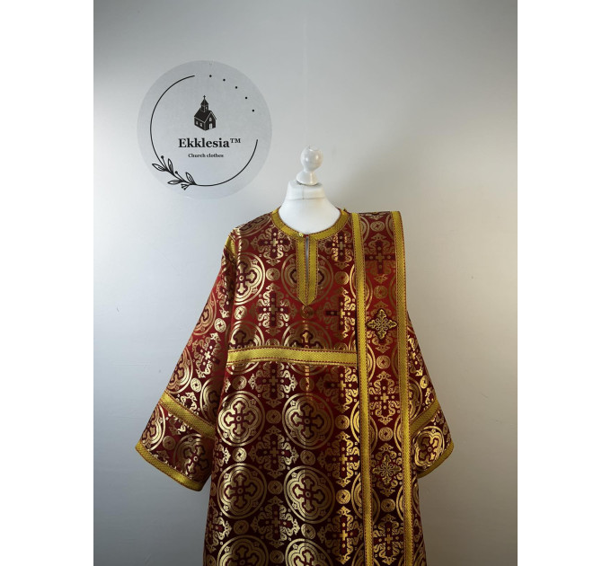 Vestment for deacon for Lent - Liturgical vestment set - Stichar, orar, cuffs