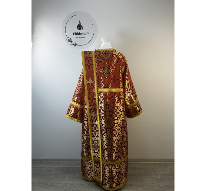 Vestment for deacon for Lent - Liturgical vestment set - Stichar, orar, cuffs