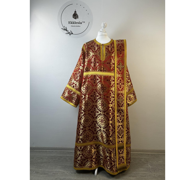 Vestment for deacon for Lent - Liturgical vestment set - Stichar, orar, cuffs