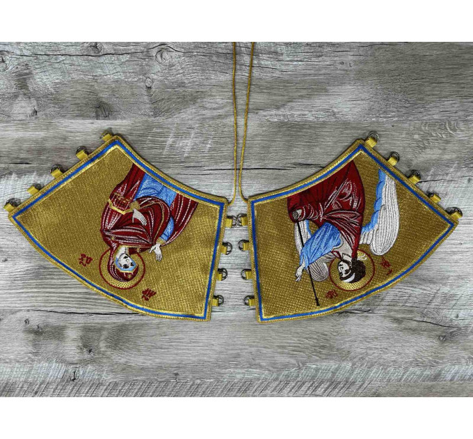 Annunciation Feast embroidered cuffs - Priest's cuffs - epimanikia