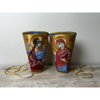 Annunciation Feast embroidered cuffs - Priest's cuffs - epimanikia