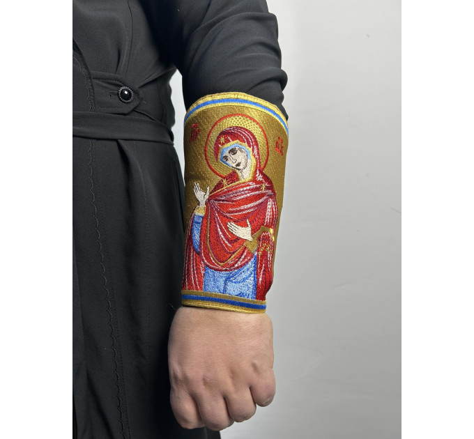 Annunciation Feast embroidered cuffs - Priest's cuffs - epimanikia