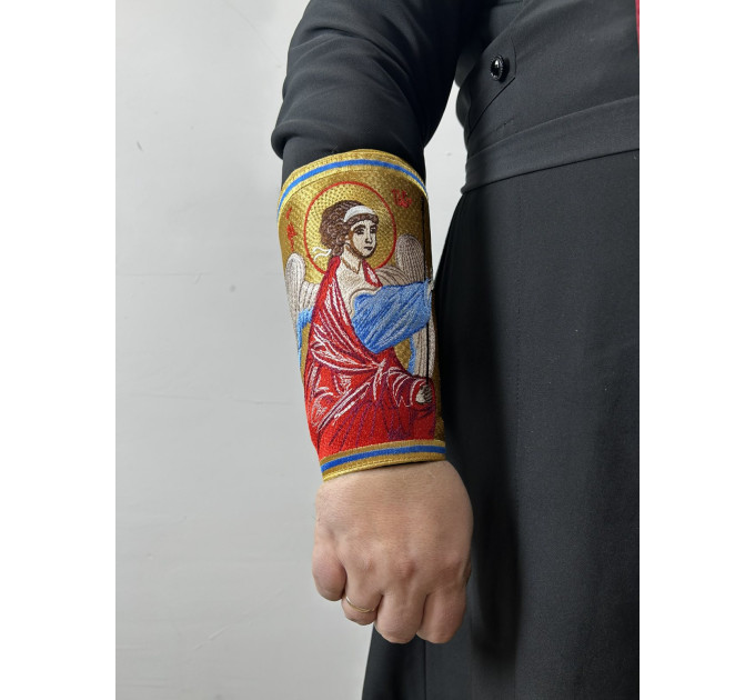 Annunciation Feast embroidered cuffs - Priest's cuffs - epimanikia