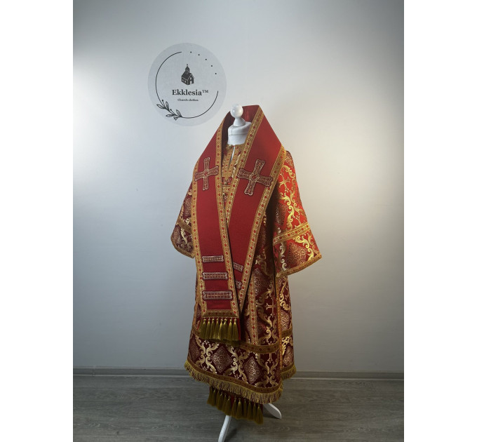 Combined Bishop's silk and brocade set - Vestment for Bishop - Archbishop's set