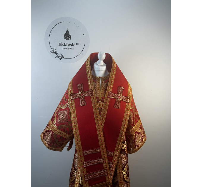 Combined Bishop's silk and brocade set - Vestment for Bishop - Archbishop's set