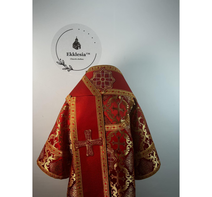 Combined Bishop's silk and brocade set - Vestment for Bishop - Archbishop's set
