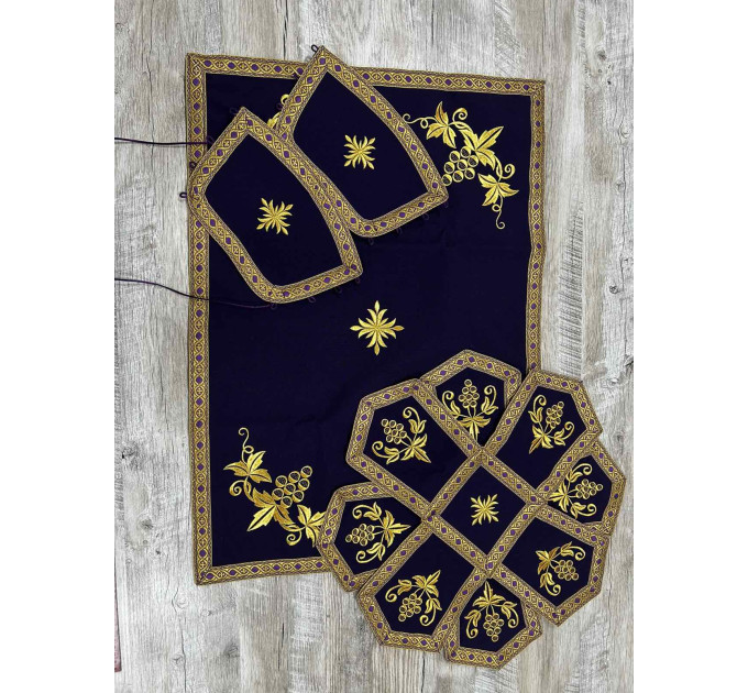 Embroidered Priest Orthodox Greek style vestment- Clergy robe suit