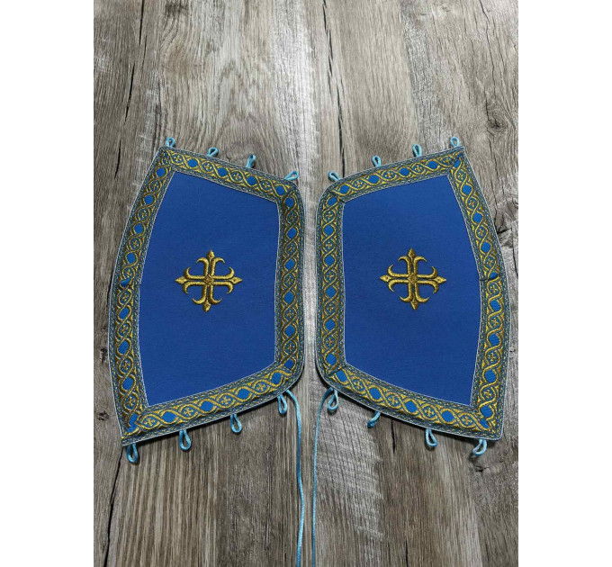 Embroidered deacon's Vestment with single orar - Stichar with orar and cuffs set