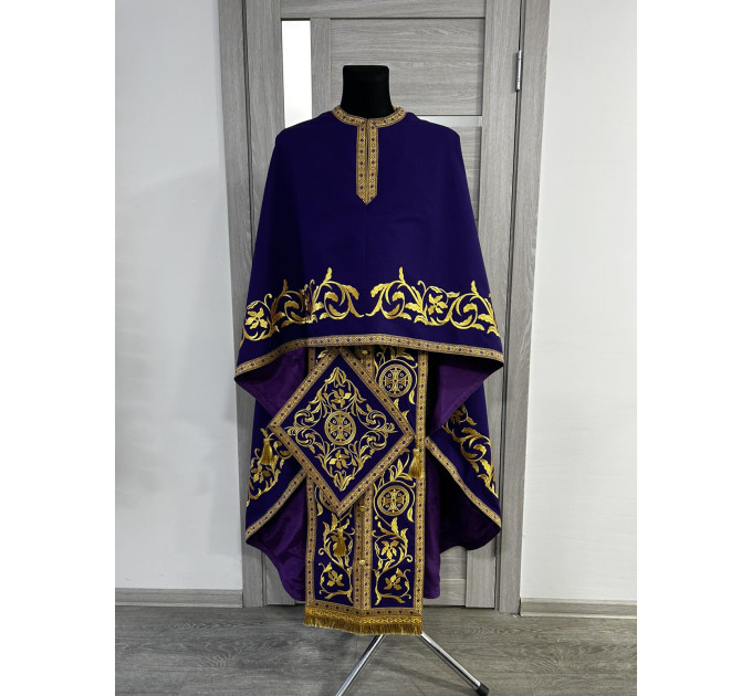 Greek vestment - Priest robe - Orthodox clothes - Priest costume with embroidery
