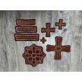 Orthodox Set of 36 embroidered crosses for Orthodox Greek style vestments