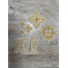 Set of 36 Bishops vestment set crosses - Embroidered patch crosses set