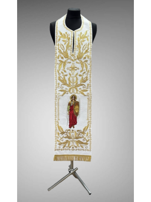 Solid stole - communion set with icon on front - Epitrachil with the icon