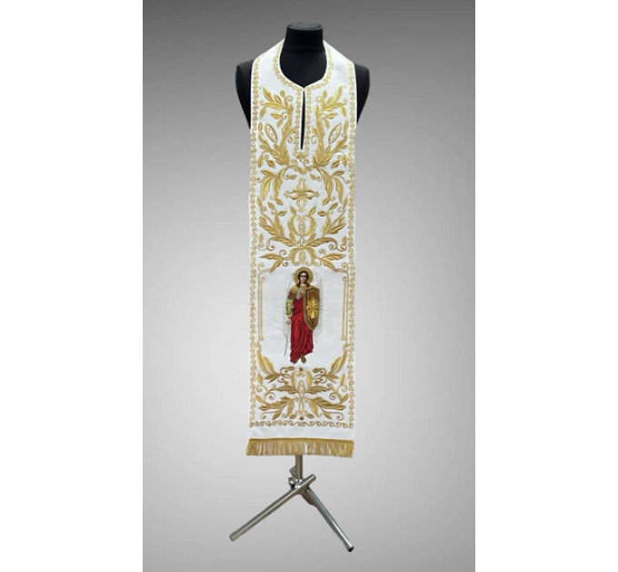Solid stole - communion set with icon on front - Epitrachil with the icon