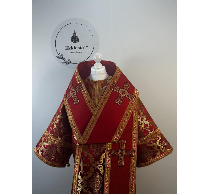Combined Bishop's silk and brocade set - Vestment for Bishop - Archbishop's set