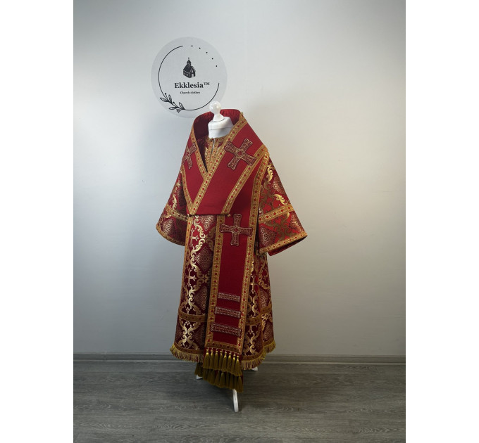 Combined Bishop's silk and brocade set - Vestment for Bishop - Archbishop's set