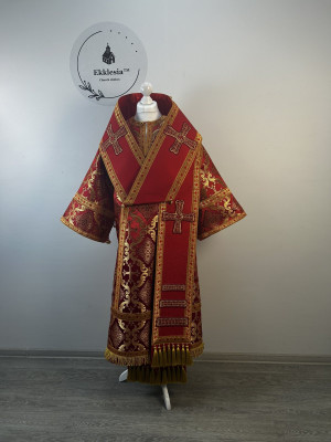 Combined Bishop's silk and brocade set - Vestment for Bishop - Archbishop's set
