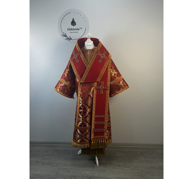 Combined Bishop's silk and brocade set - Vestment for Bishop - Archbishop's set