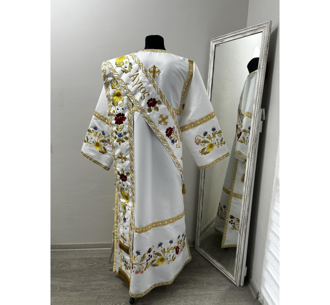 Embroidered protodeacon's Vestment with Slavic double orar - Protodeacon's set