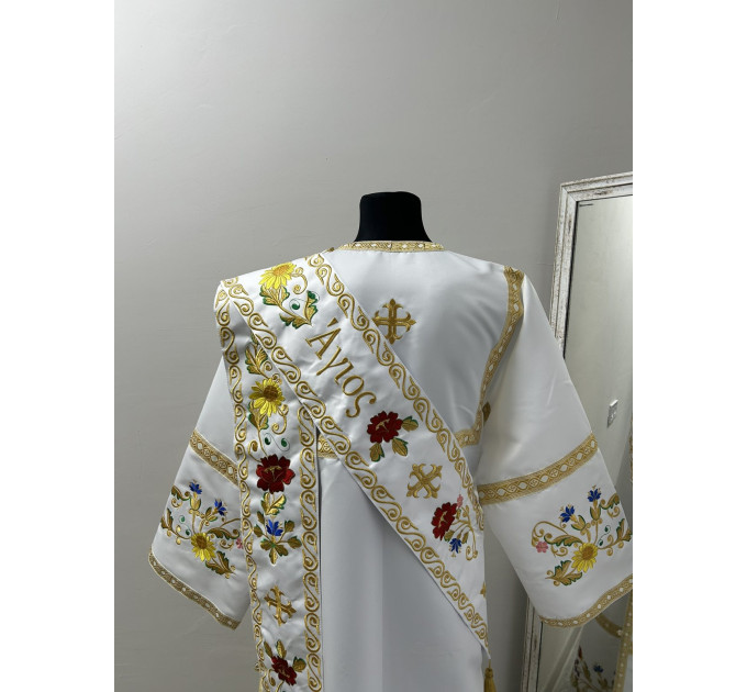 Embroidered protodeacon's Vestment with Slavic double orar - Protodeacon's set