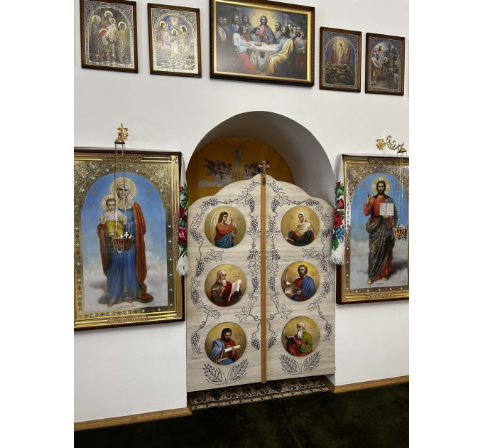 Nativity Katapitasma - Curtain for the church - Embroidered curtains for the Roy