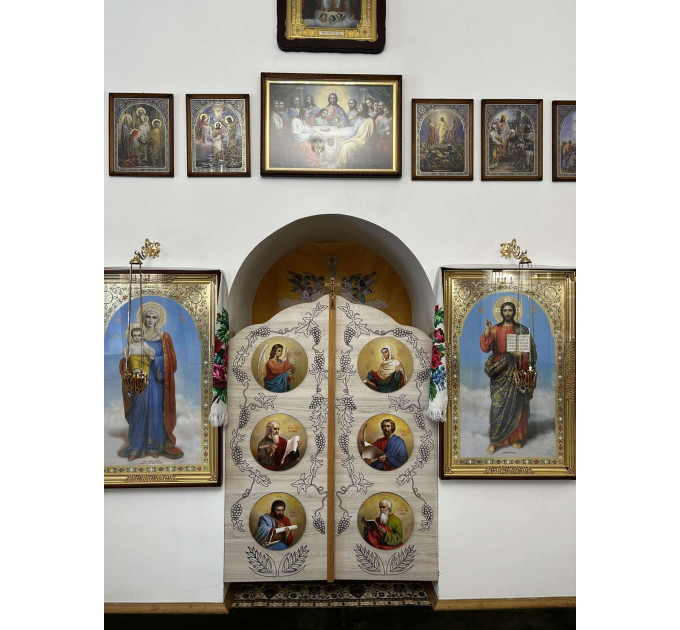 Nativity Katapitasma - Curtain for the church - Embroidered curtains for the Roy