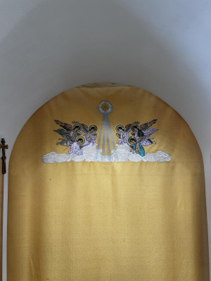 Nativity Katapitasma - Curtain for the church - Embroidered curtains for the Roy