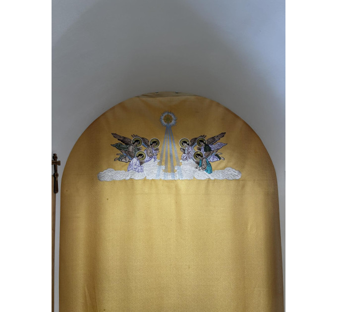 Nativity Katapitasma - Curtain for the church - Embroidered curtains for the Roy
