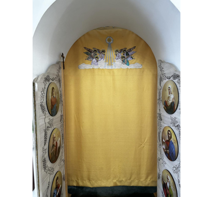 Nativity Katapitasma - Curtain for the church - Embroidered curtains for the Roy
