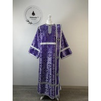 Lenten vestment for deacon - Liturgical vestment set - Stichar orar
