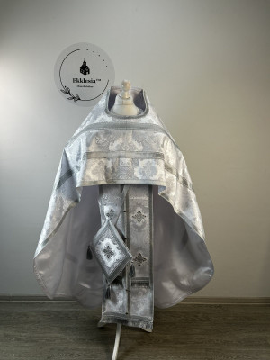 Ordination priest vestment - Orthodox priest vestment set for Easter - Phelon in slavic style Ordination priest vestment - Orthodox priest vestment set for Easter - Phelon in slavic style