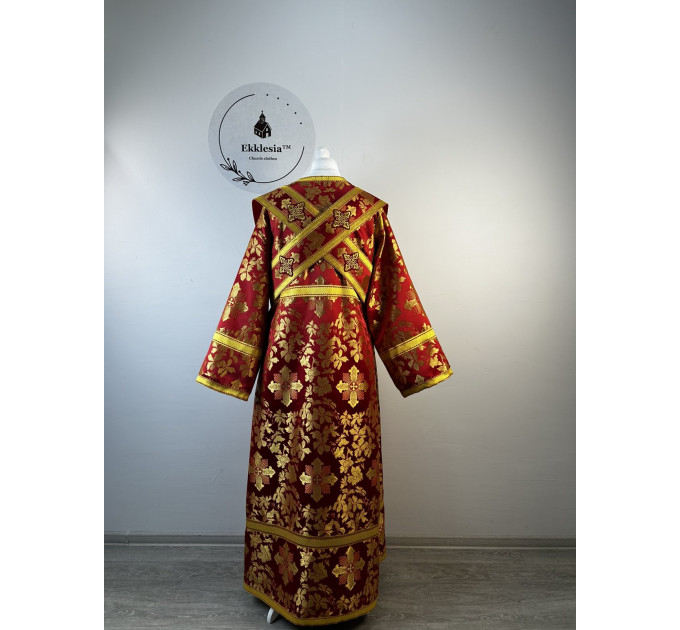 Vestment for subdeacon - Stichar in greek brocade - Single orar and sticharion