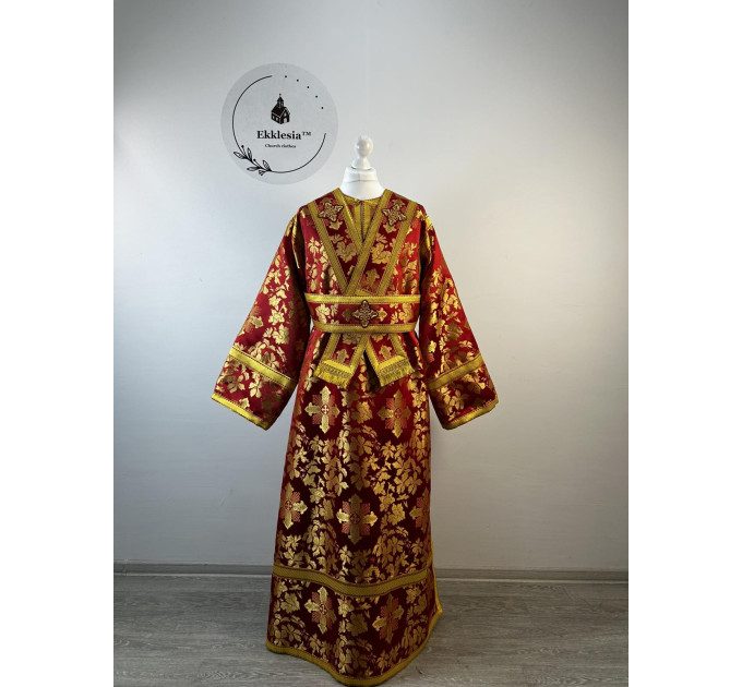 Vestment for subdeacon - Stichar in greek brocade - Single orar and sticharion