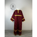 Burgundy brocade sticharion - Orthodox stikhar - Altar Server Reader robe