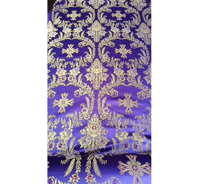 Nonmetallic Brocade with floral pattern - Church Brocade - Liturgical Brocade