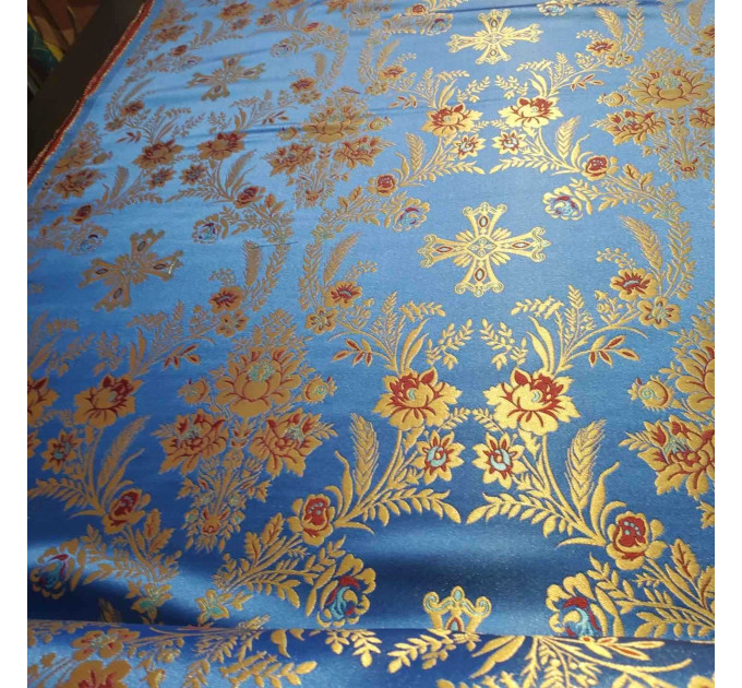 Nonmetallic Brocade with floral pattern - Church Brocade - Liturgical Brocade