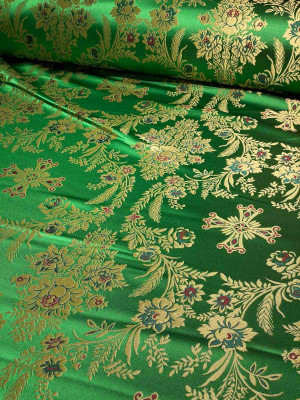 Nonmetallic Brocade with floral pattern - Church Brocade - Liturgical Brocade