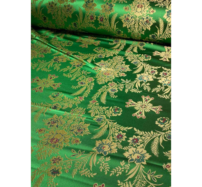 Nonmetallic Brocade with floral pattern - Church Brocade - Liturgical Brocade