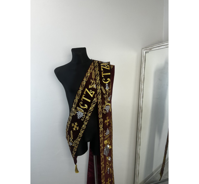 Slavic deacon double orar - Protodeacon's orarion - Orthodox priest clothes