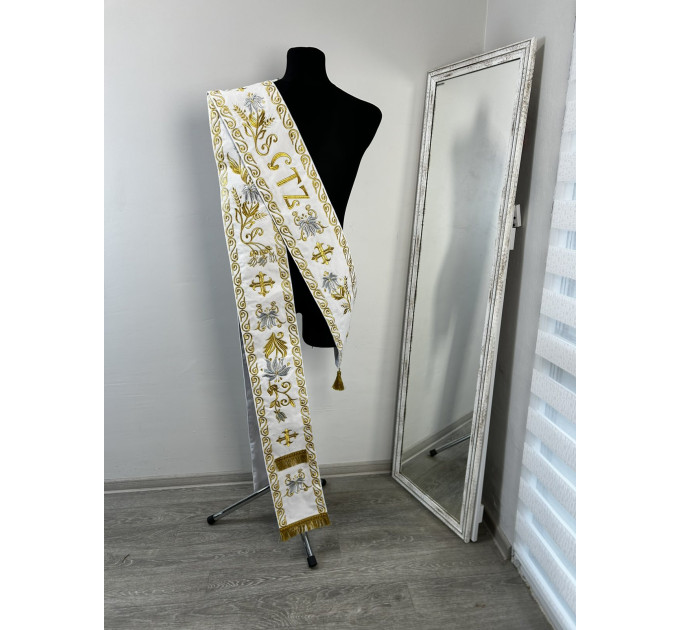 Slavic deacon double orar - Protodeacon's orarion - Orthodox priest costume