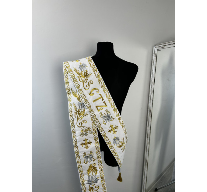 Slavic deacon double orar - Protodeacon's orarion - Orthodox priest costume