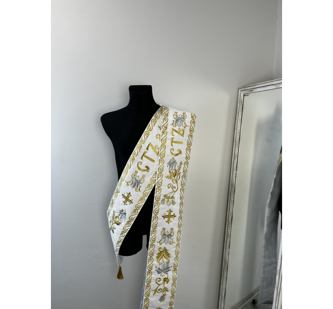 Slavic deacon double orar - Protodeacon's orarion - Orthodox priest costume