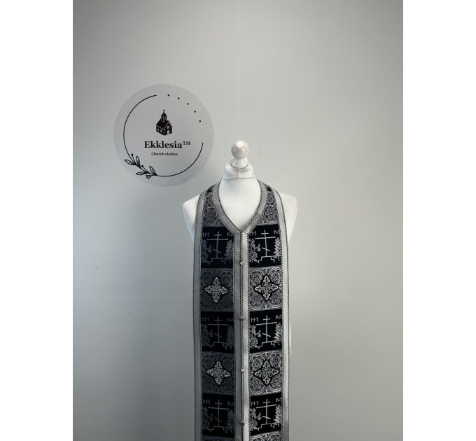 Stole and cuffs in brocade - Priest's communion set - Orthodox church set