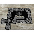 Embroidered chalice covers with aer for Lent - Black covers for Holy Week