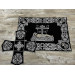 Embroidered chalice covers with aer for Lent - Black covers for Holy Week