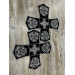 Embroidered chalice covers with aer for Lent - Black covers for Holy Week